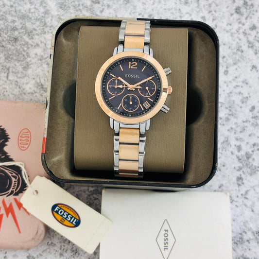 Fossil Her Collection | Rose Gold Chronograph Watch | 10 Dial Colors