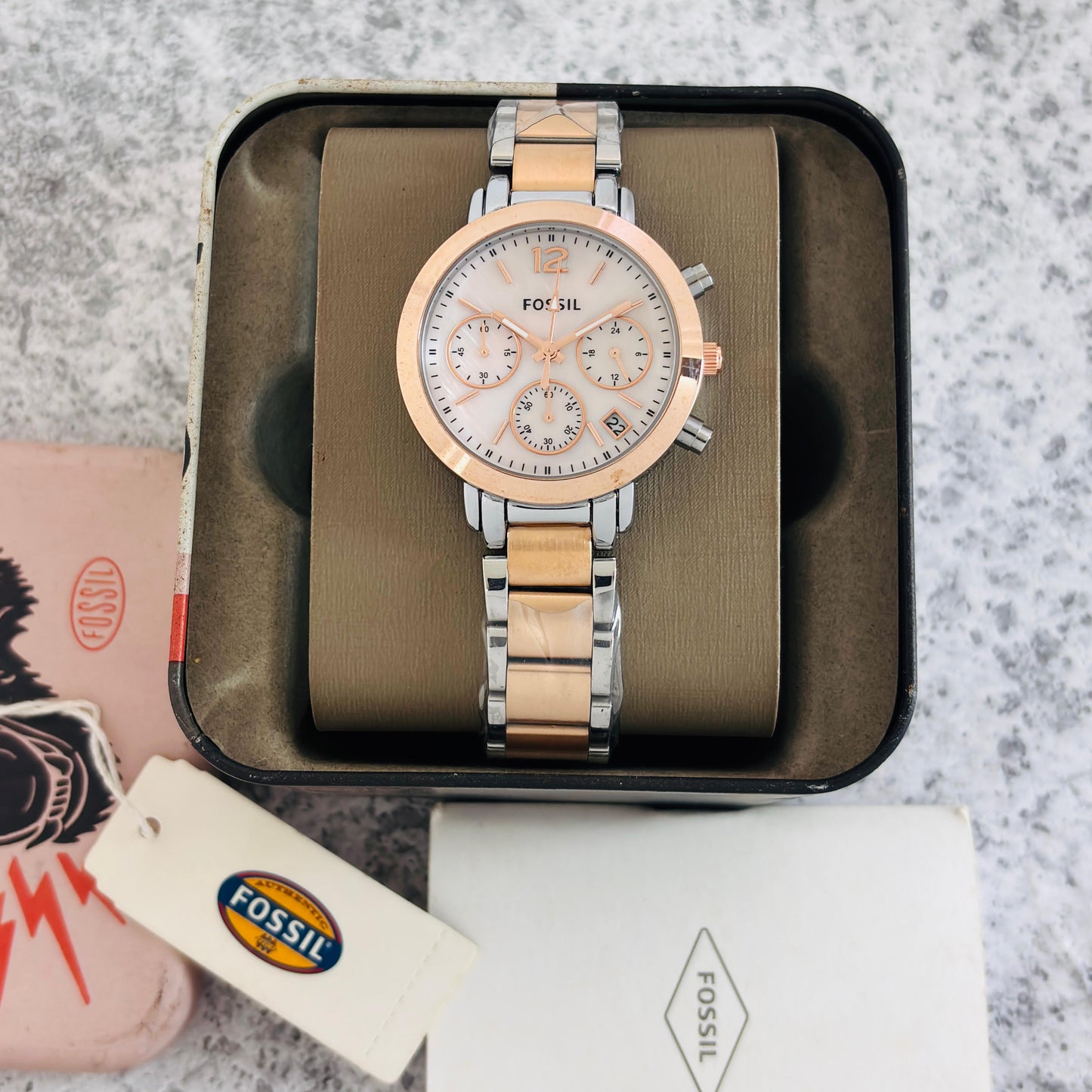 Fossil Her Collection | Rose Gold Chronograph Watch | 10 Dial Colors