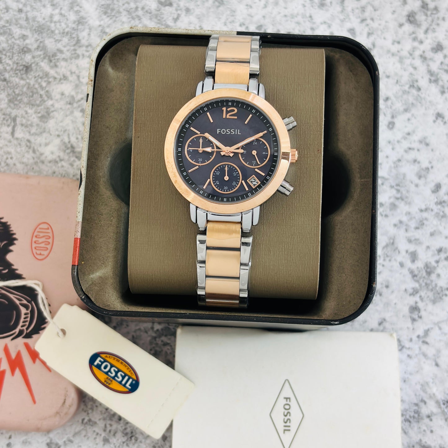 Fossil Her Collection | Rose Gold Chronograph Watch | 10 Dial Colors