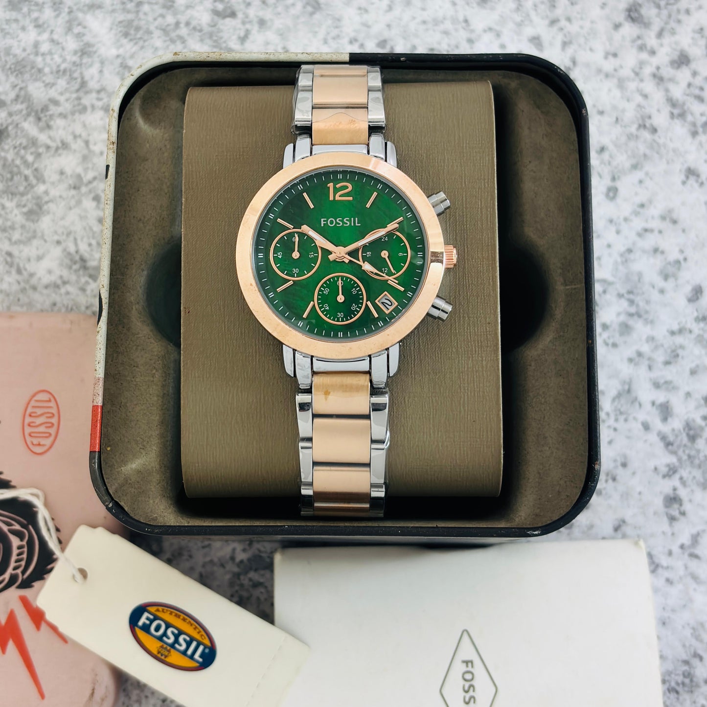 Fossil Her Collection | Rose Gold Chronograph Watch | 10 Dial Colors