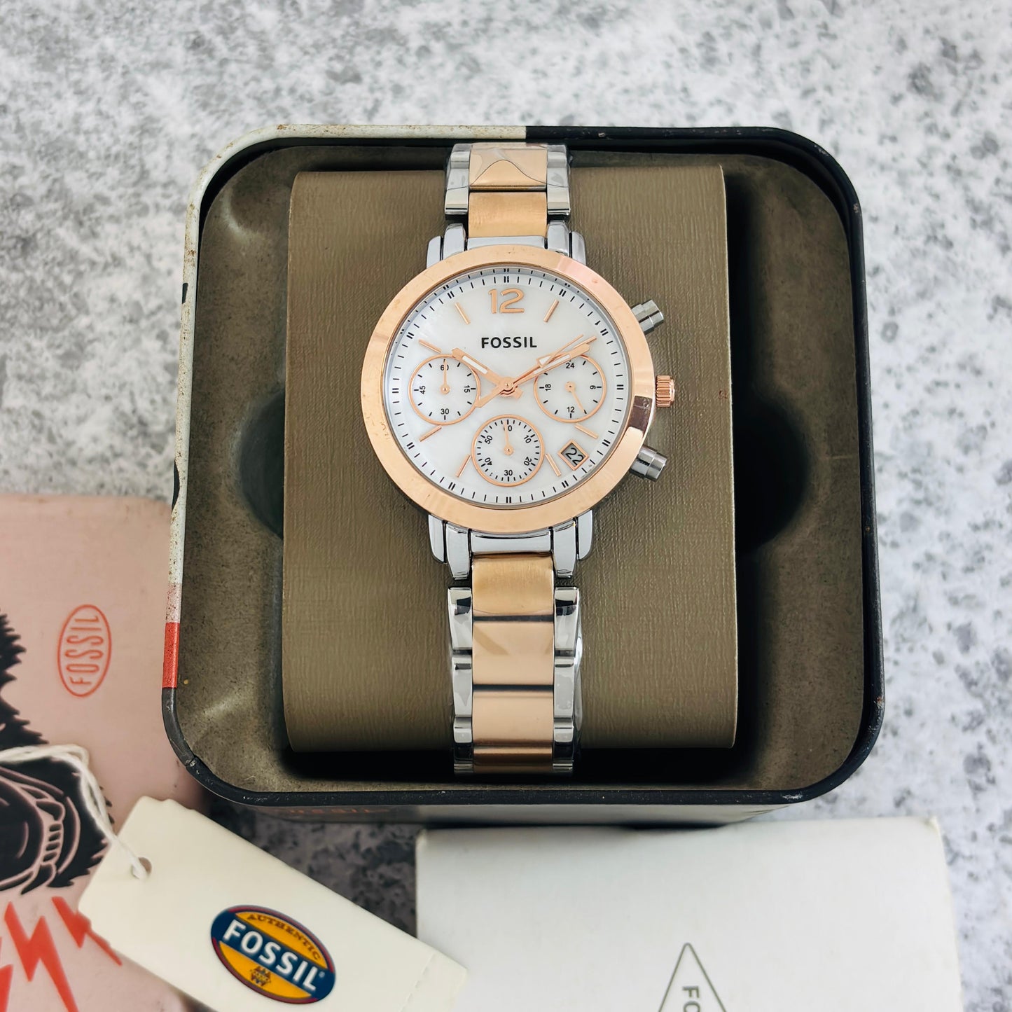 Fossil Her Collection | Rose Gold Chronograph Watch | 10 Dial Colors