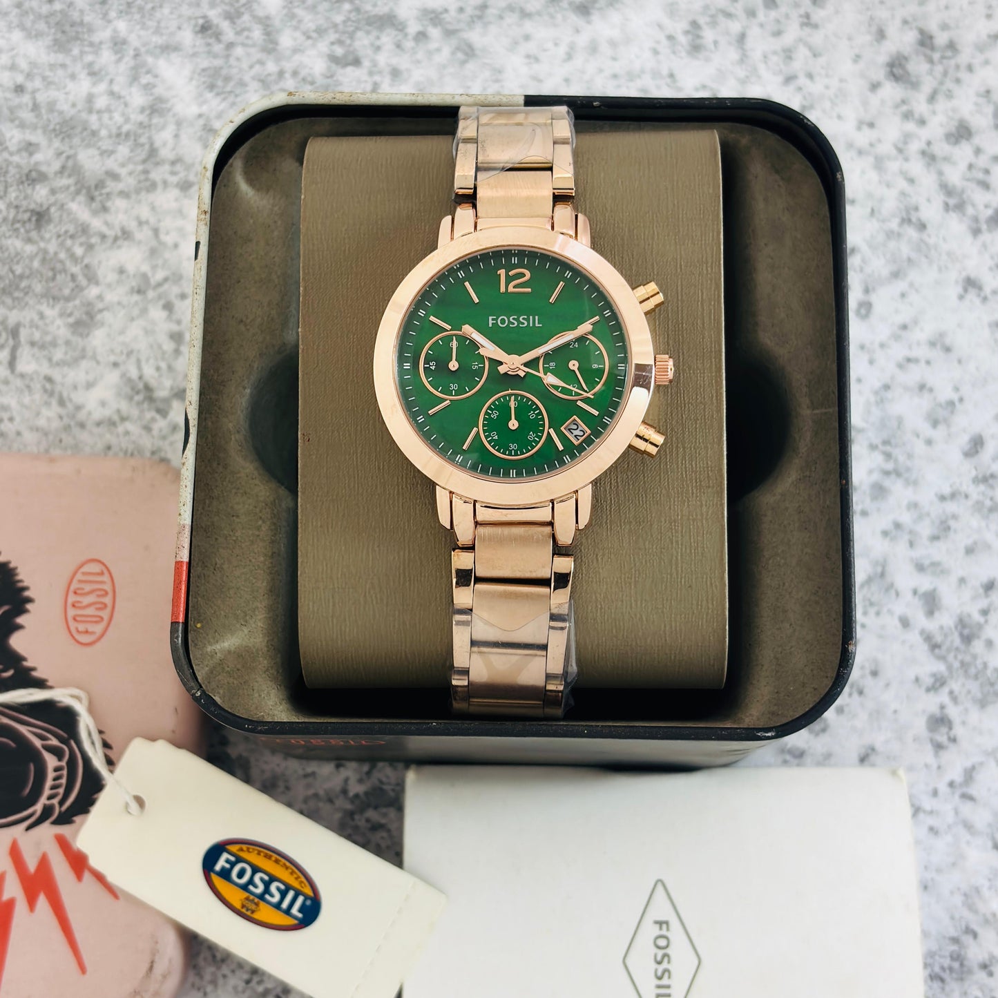 Fossil Her Collection | Rose Gold Chronograph Watch | 10 Dial Colors