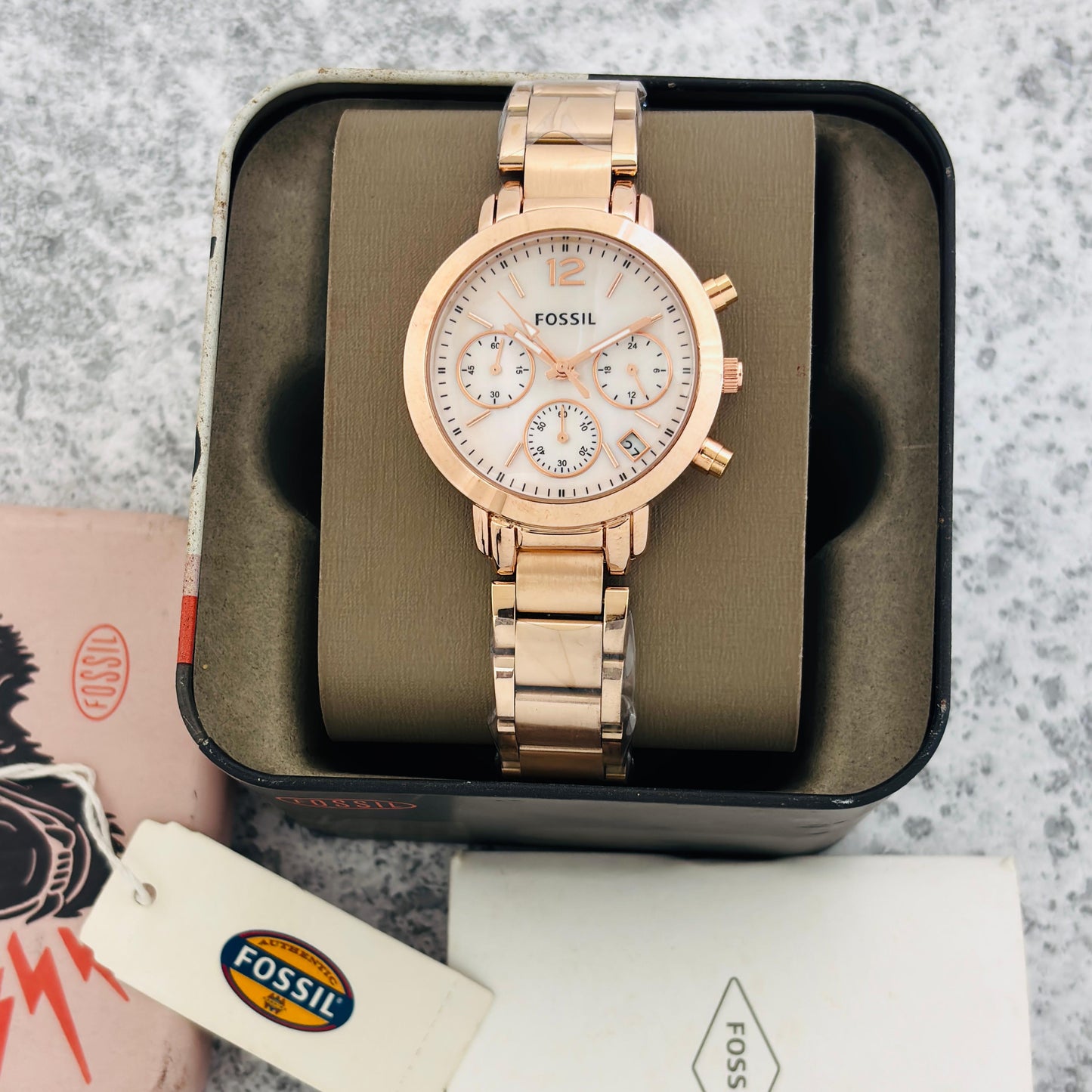 Fossil Her Collection | Rose Gold Chronograph Watch | 10 Dial Colors