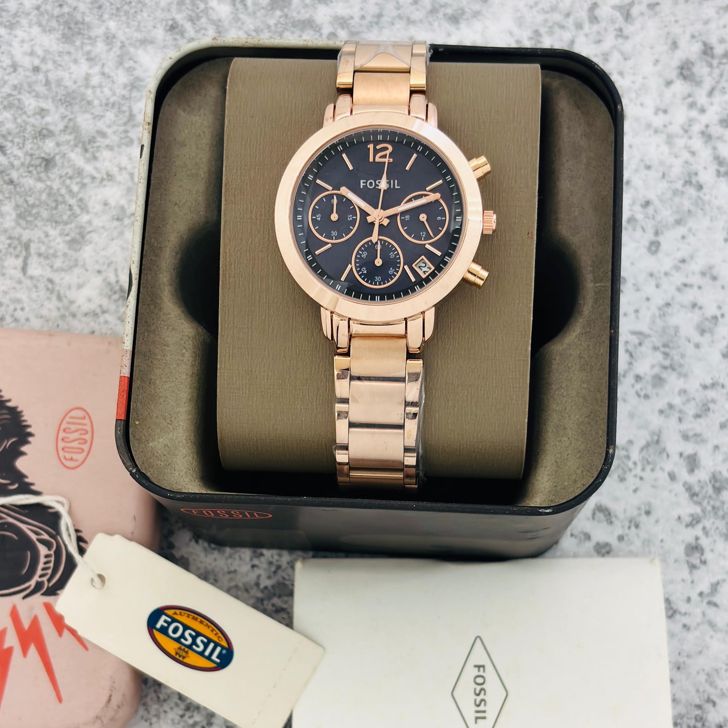 Fossil Her Collection | Rose Gold Chronograph Watch | 10 Dial Colors