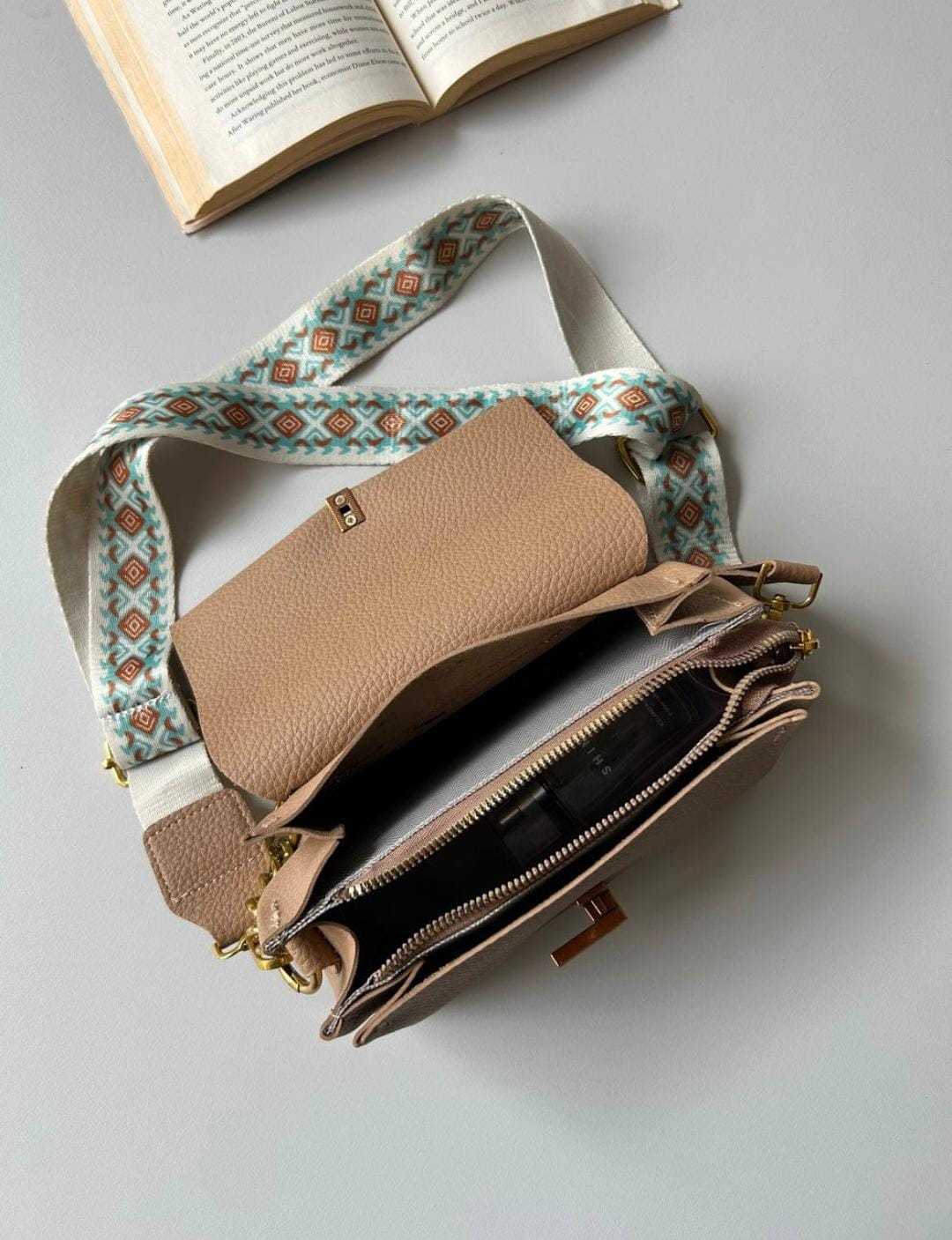 Chain Sling Bag for Women | Gold Chain + Boho Strap | 3 Colors